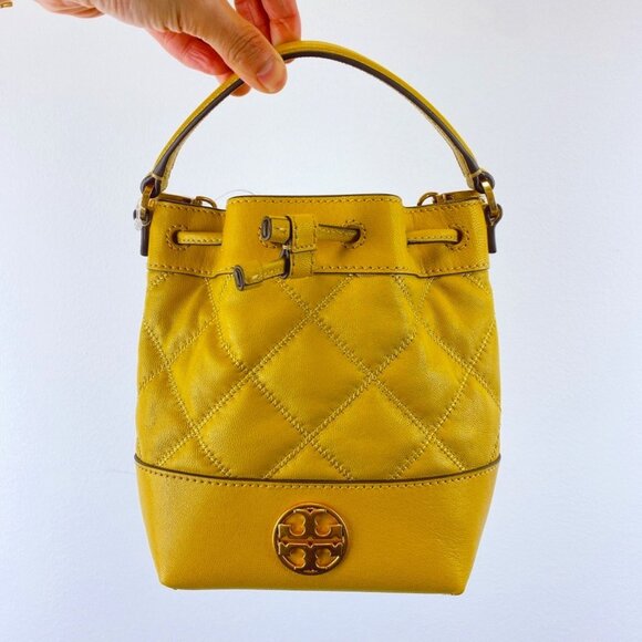 Tory Burch 87869 0422 Willa Mini Drawstring Bucket Shoulder...